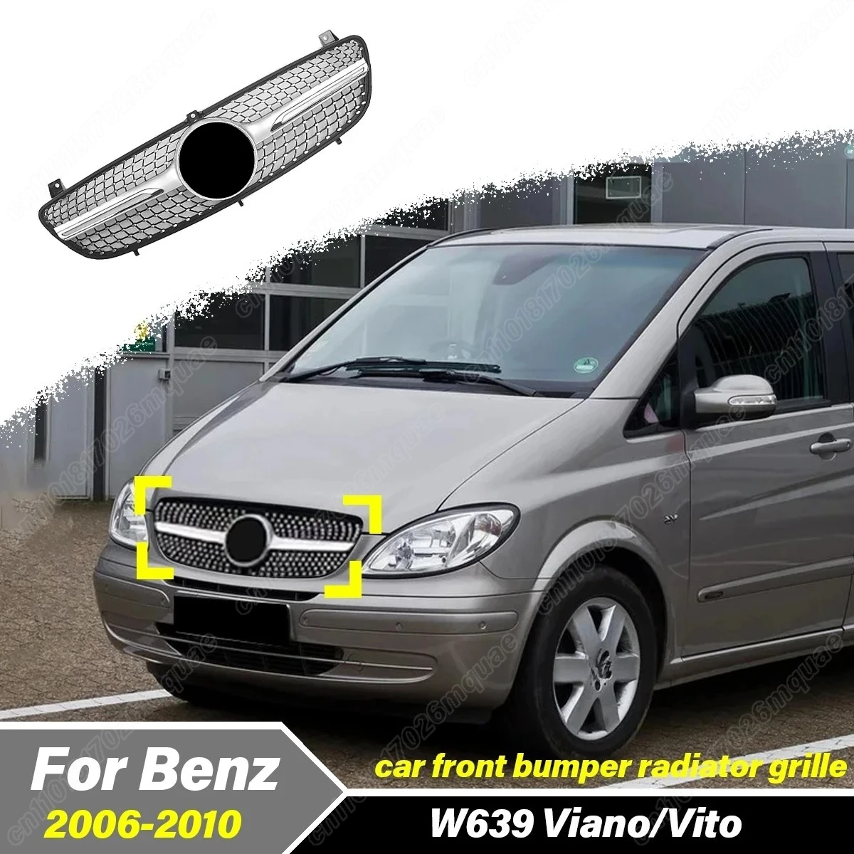 

For Mercedes-Benz W639 Viano/Vito 2006 2007 2008 2009 2010 Car Air Intake Grille Heat Dissipation Cover Decorative Accessories