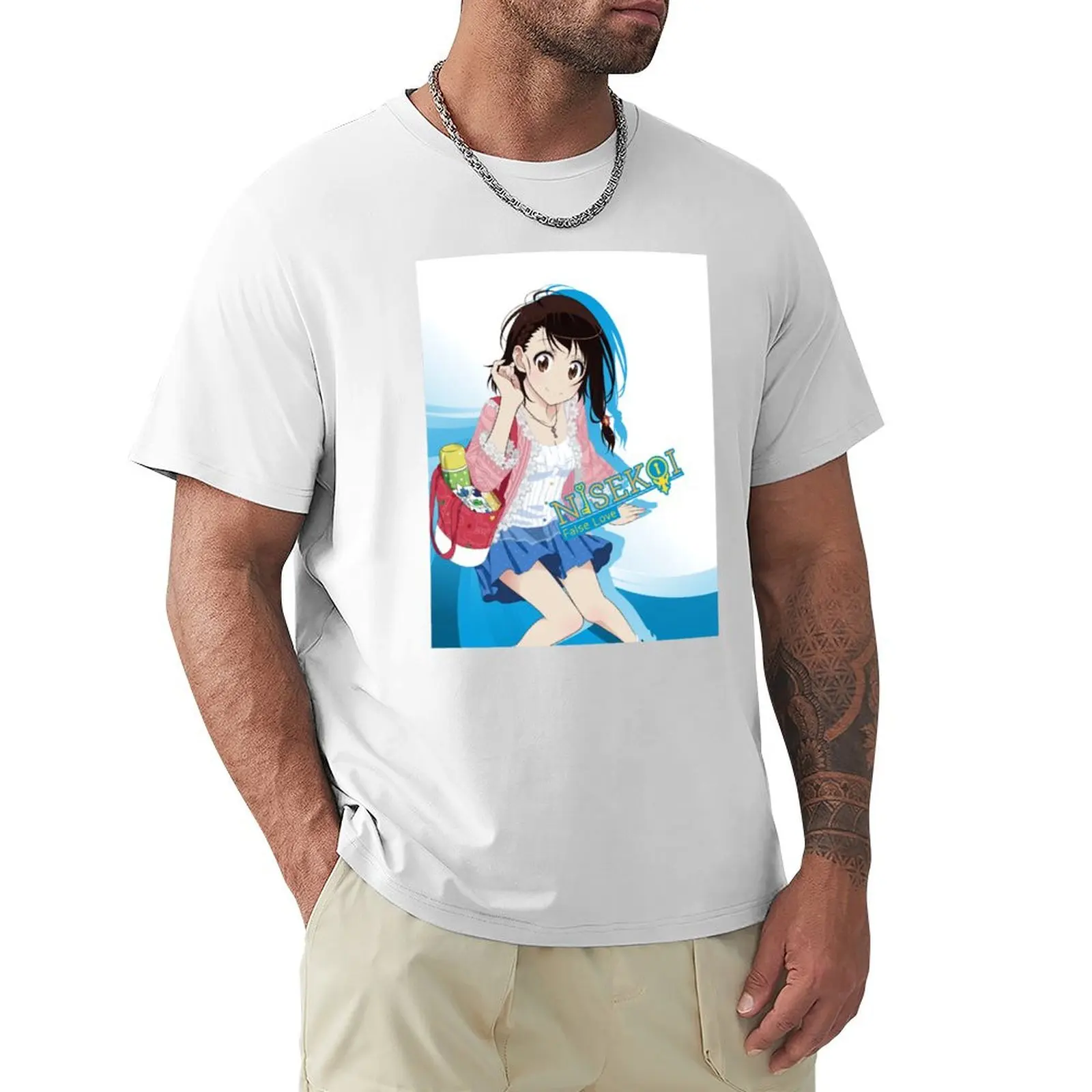 Anime Nisekoi Kosaki Onodera T-shirt animal prinfor boys new edition Short sleeve tee mens clothes