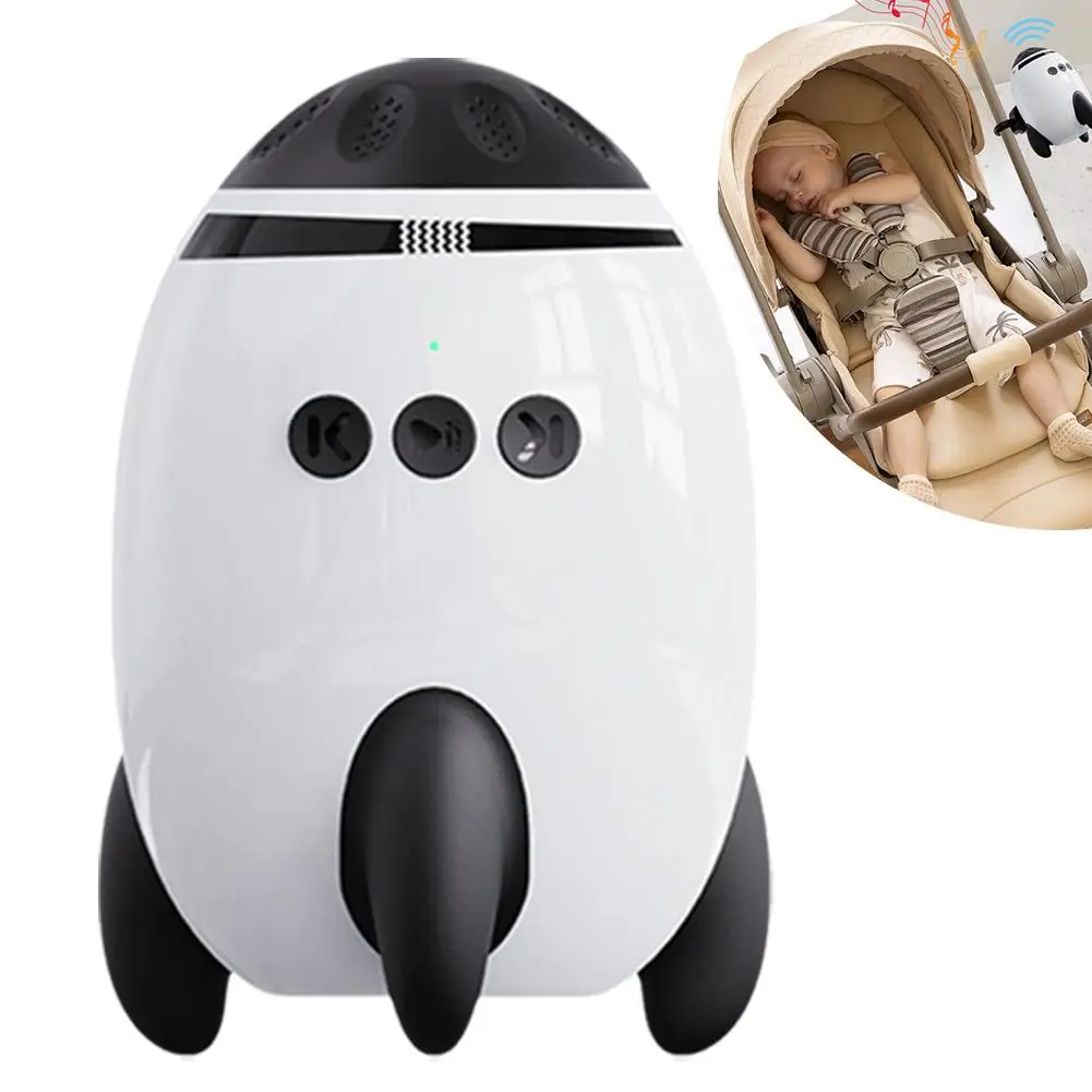 Cochecito de bebé, dispositivo calmante para dormir, portátil, inalámbrico, Bluetooth, ayuda para dormir, vibración con música relajante ﻿