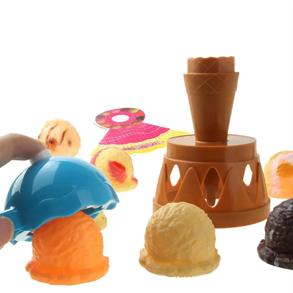 Helado apilable apilable, interactivo, educación temprana, juego de comida de simulación, rompecabezas, juguetes para juego de imitación