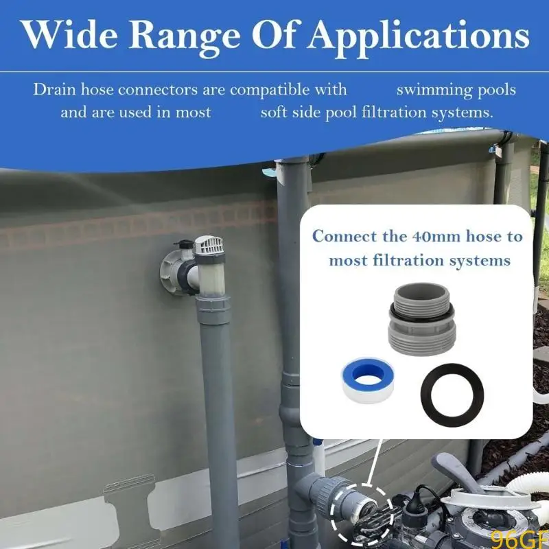 96GF حمام السباحة خرطوم حزمة موصلات خرطوم احترافية تثبيت بسيط