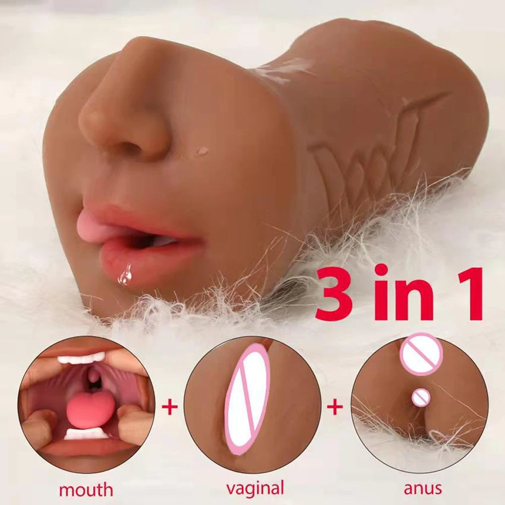 Pussy Pocket 3 in 1 Realistic Vagina Mouth Penetration Anal Sex Doll Men Masturbator Flashlight Onahle Adult Sex Toys Sexshop 18