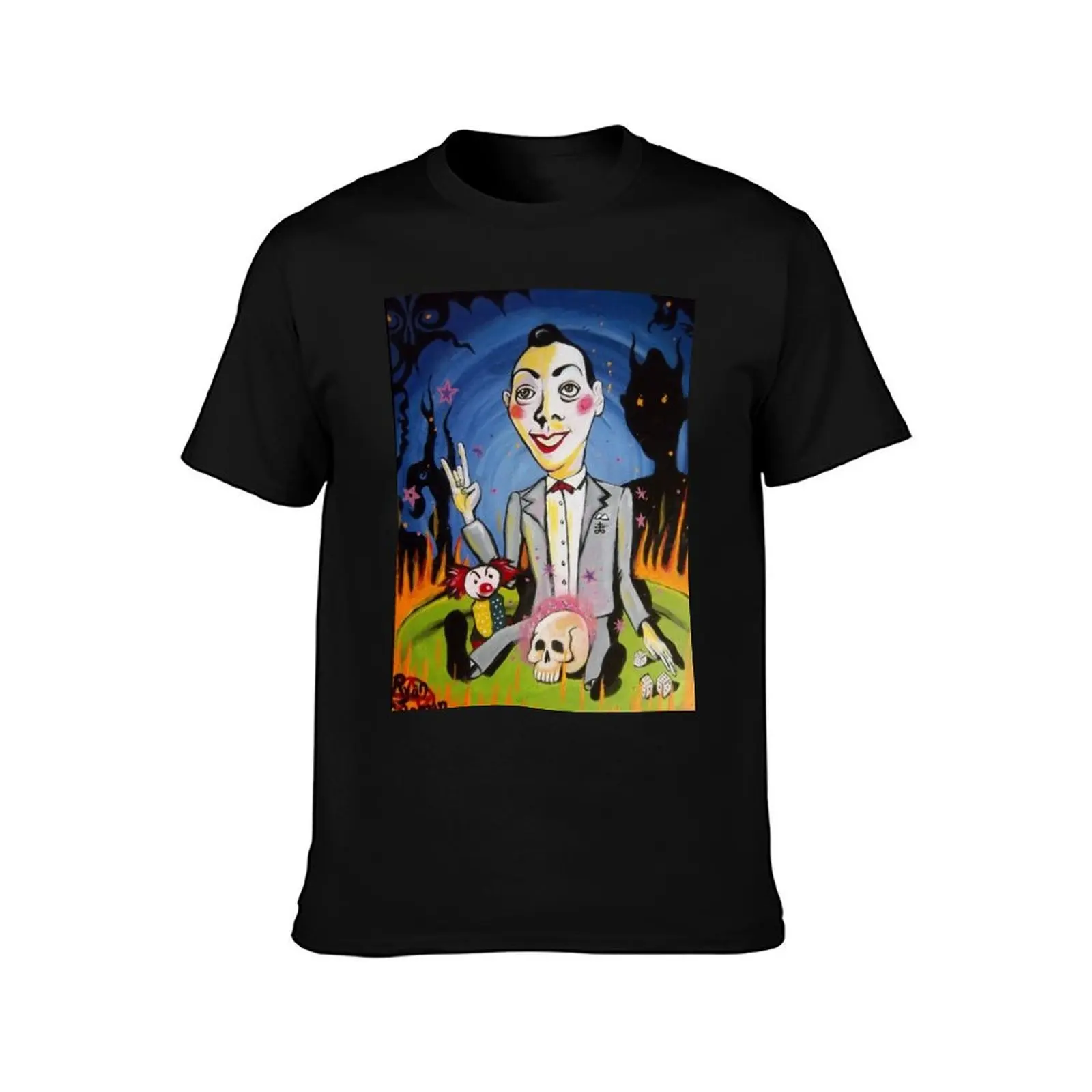 The Shadows of Pee Wee's Playhouse T-Shirt Summer Casual Cotton Tee Oversized Streetwear Tops Vintage Graphic Print