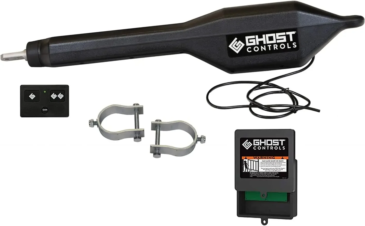 Ghost Controls Heavy-Duty Automatic Gate Opener Kit for Swing Gates with Long-Range Gate Opener Remote - Model TSS1