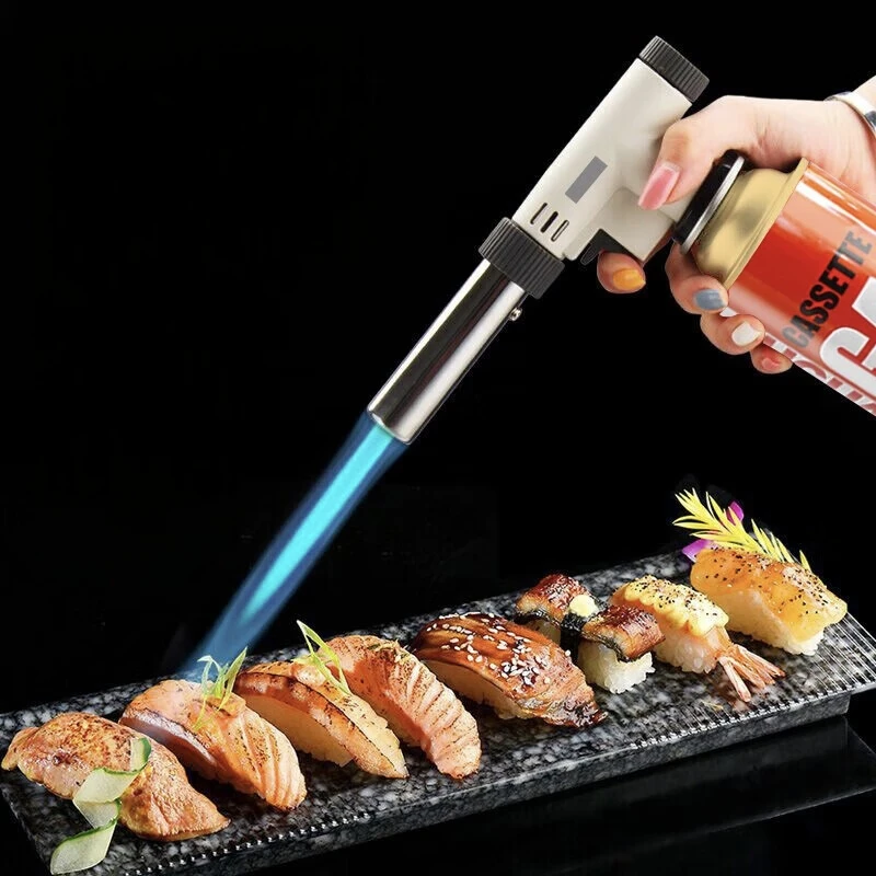 

Welding Gas Torch Flame Gun Nozzle Outdoor Cooking BBQ Camping Flamethrower Gas Butane Burner Welding Equipment Kitchen Lighter