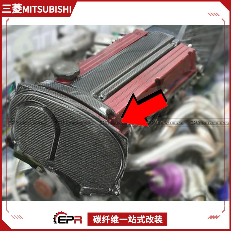 

Applicable to Mitsubishi Evolution9 modification parts, carbon fiber belt gear cover, engine compartment decoration parts, engin