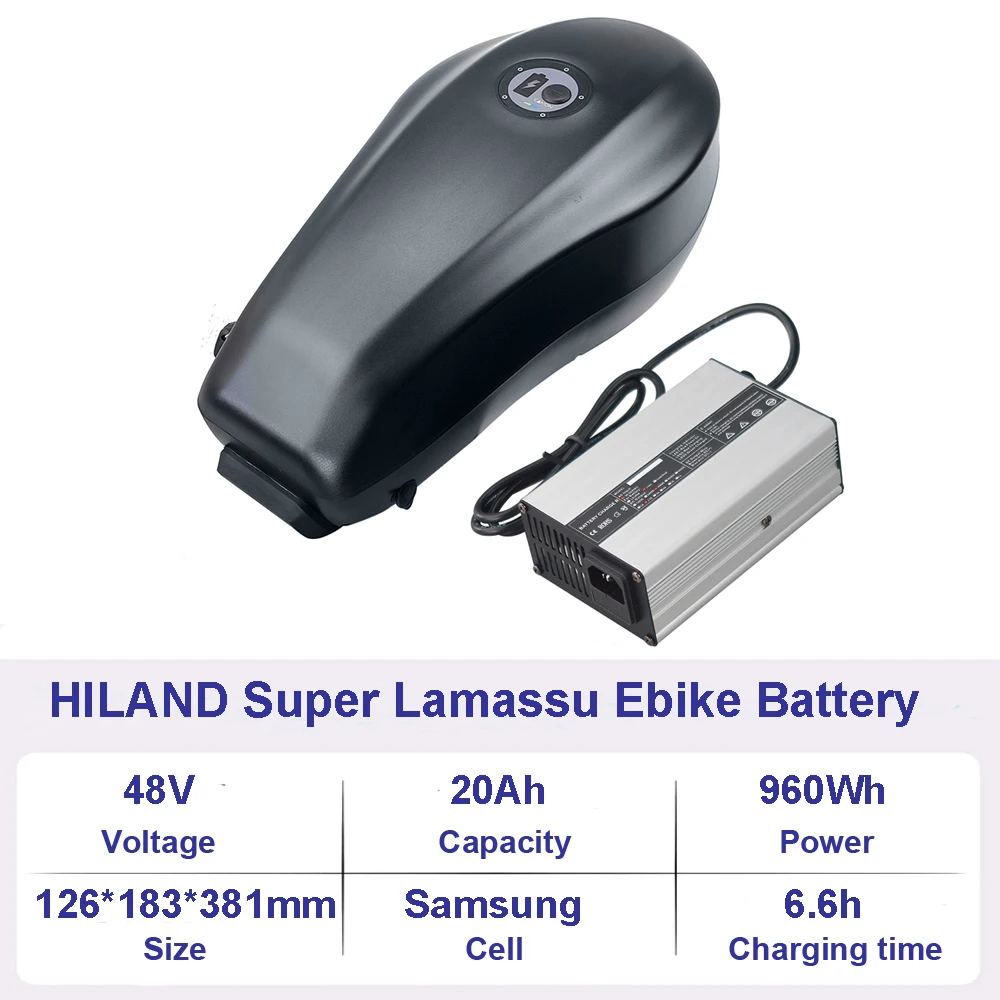 Hiland-Rockshark-電動自転車バッテリー,36v,48v,7.8ah,10.4ah,monarch