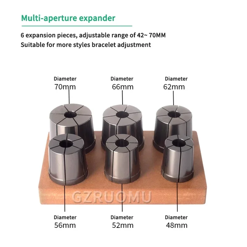 Bangle Enlarger Gold Silver Jewelry Expander Bracelet Processing Shaping Machine Ring Size Adjustment Enlargement 42-70MM