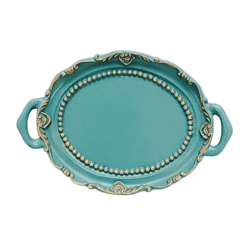 New Nordic Decorative Jewelry Plate resin Retro Jewelry Dish Photo Props Mini Jewelry Display Tray Jewelry