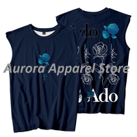 Ado Blue Rose Logo Merch Sleeveless T-Shirts Cosplay Women Men Fashion Crewneck Tank Tops Tee