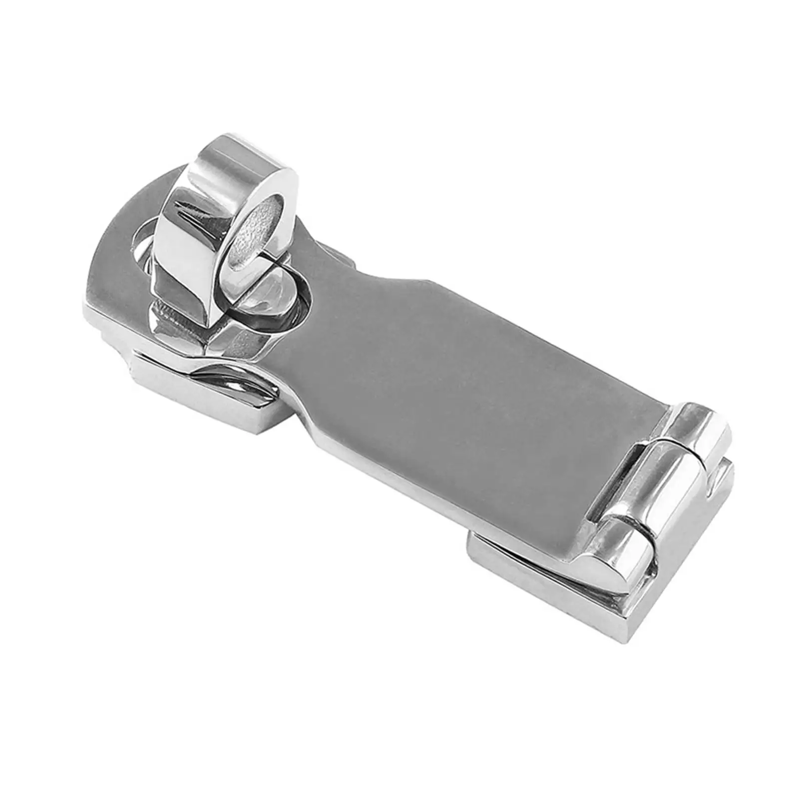 Heavy Duty Door Hasp with Turning Padlock Eye Mount Hardware Swivel Staple Safe Hasp for Deck Cabinets Cabin Doors Yachts