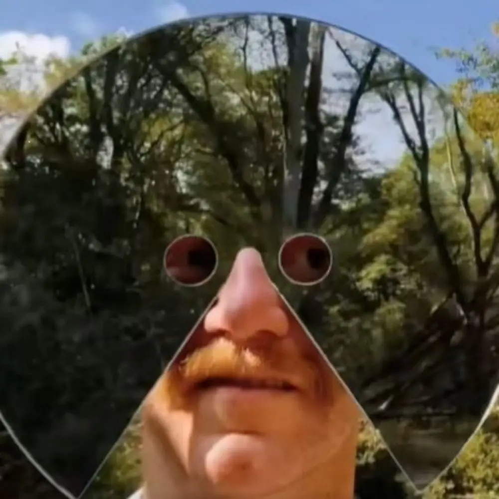 Round Mirror Face Mask: Wearable Acrylic Reflective Costume Prop