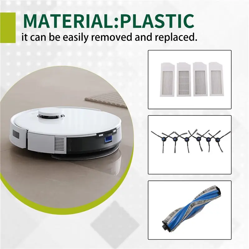 Vacuum Cleaner Accessory Sets For Ecovacs Debot N20 / N20 Plus / N20 Pro Plus Main Brush Side Brush Hepa Filter
