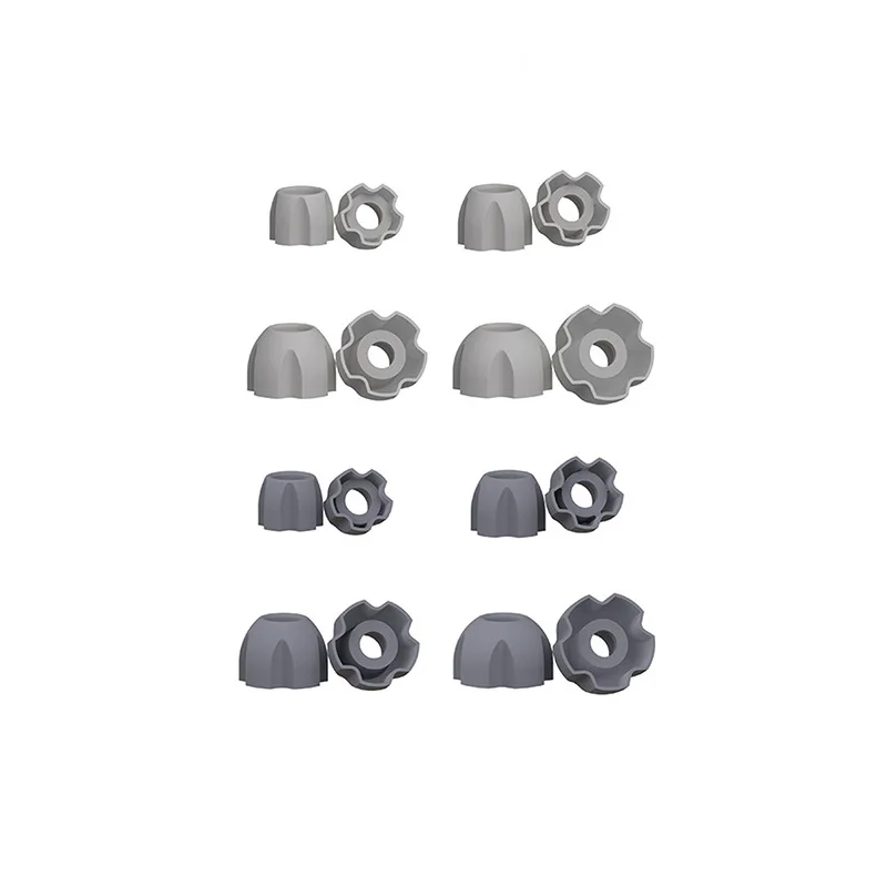 4Pairs EM05 Pressure Relief Silicone Earmuffs Ear Tips Suitable for 4-6mm Guide Pillar In Ear Earphone Accessories KZ TRN CCA
