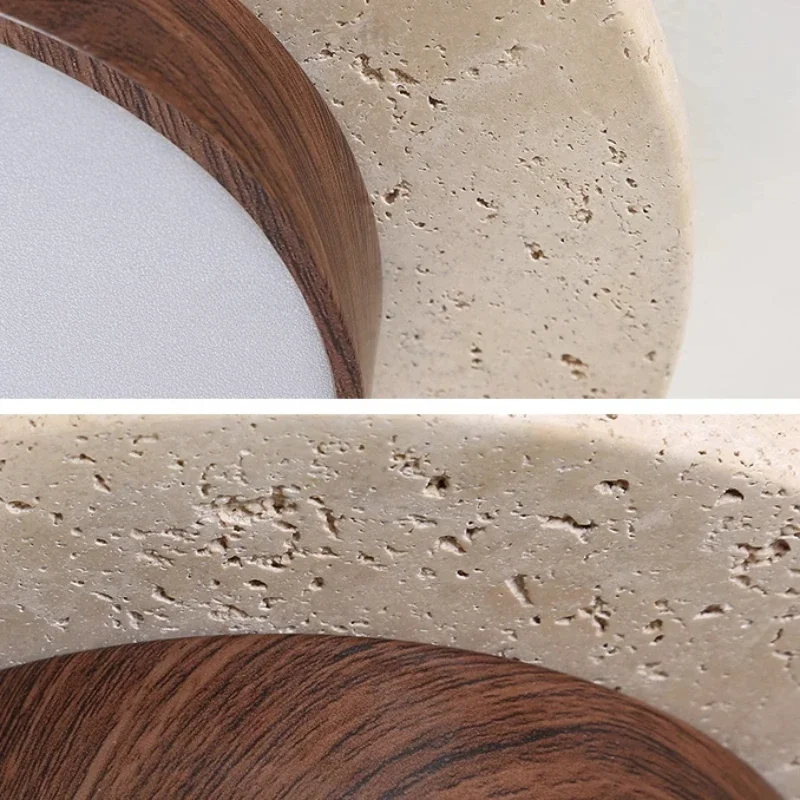 الشمال الرجعية تصميم ضوء السقف غرفة نوم القرون الوسطى مصباح ليد مدخل النمط الياباني يلوستون كهف حجر LED ضوء السقف #5