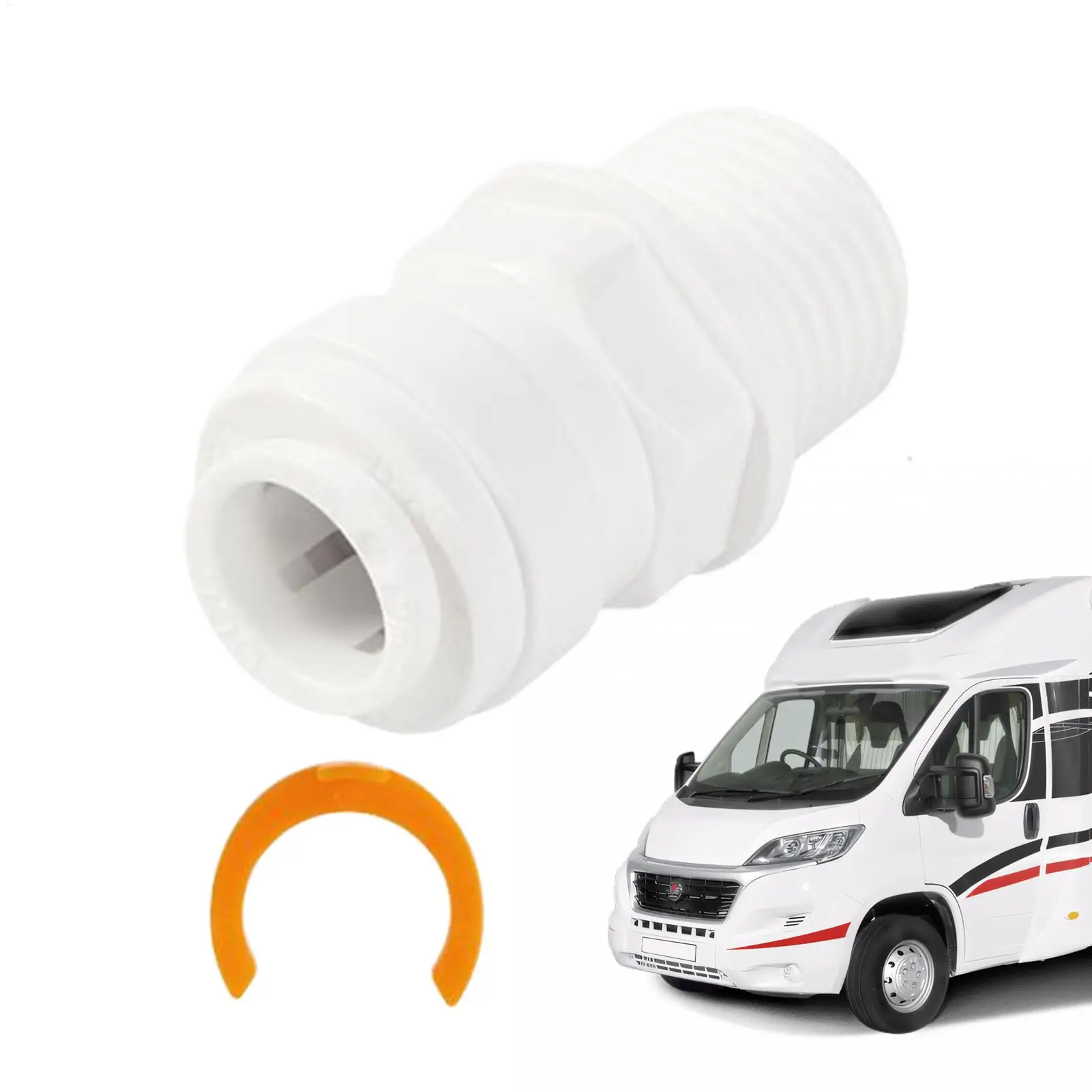 RV Water Hose Connector 1/2 Inch Drain Connector Universal RV Sewer Connection for Camping Outlet System Connection