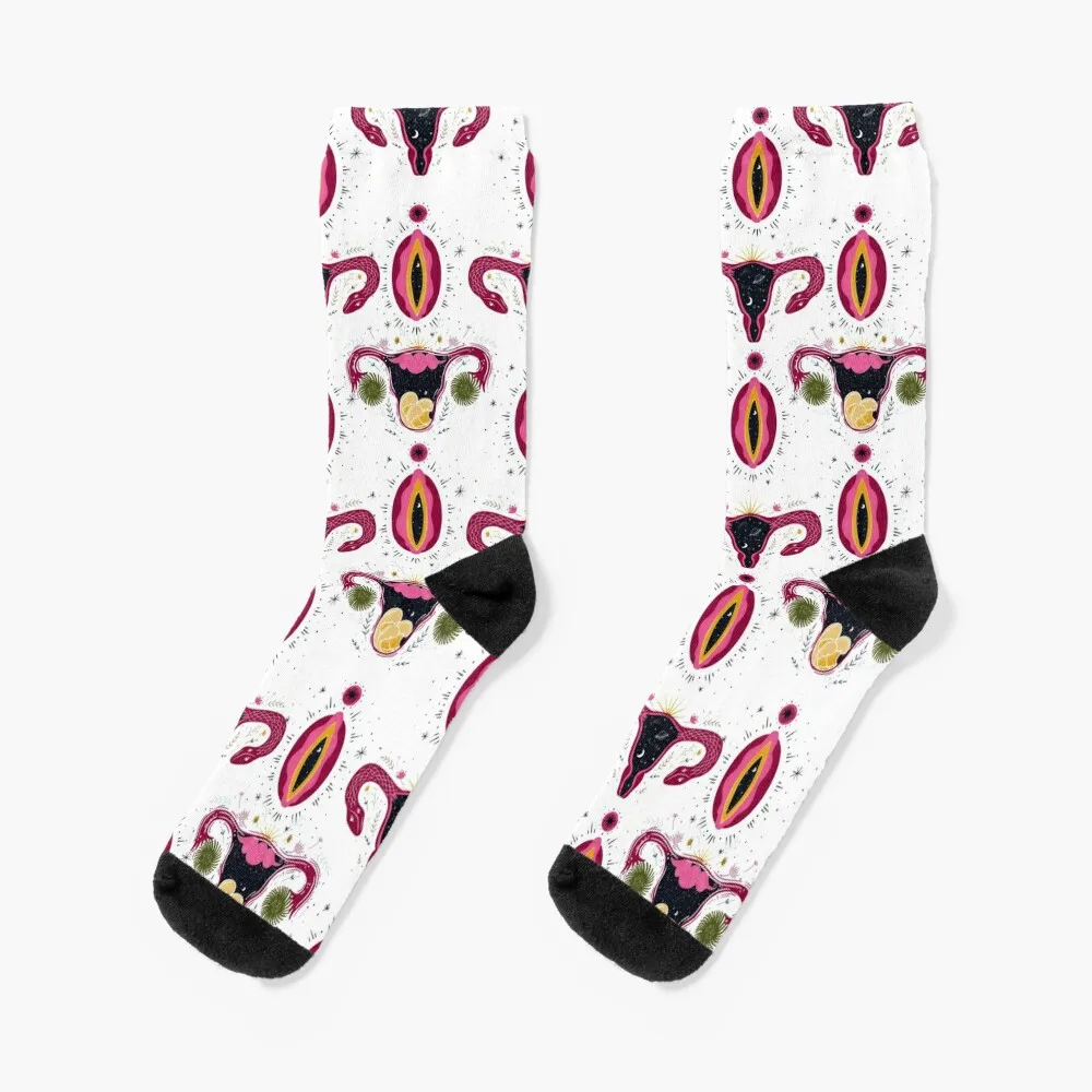 

vulva and Uterus Pattern Socks funny socks for men heated socks Cartoon characters socks