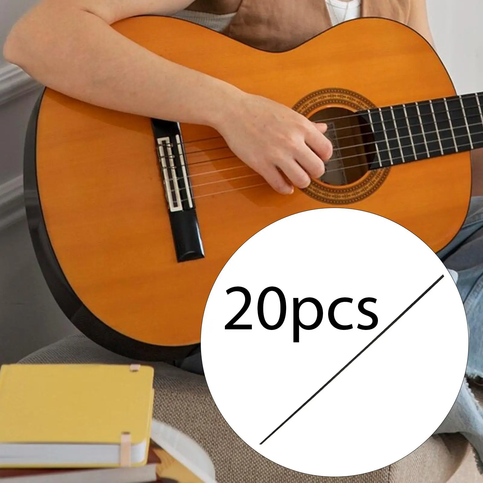 

20 шт. декоративных деревянных планок для гитары, для самостоятельной сборки, для ремонта и отделки, легко использовать, для окантовки гитарных ладов.