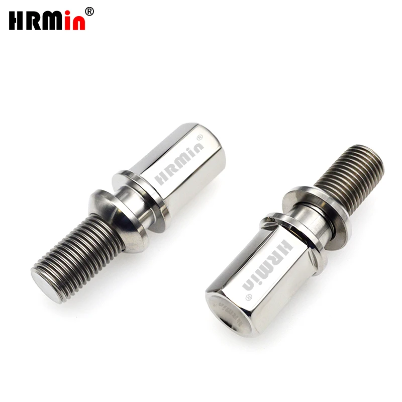 HRMin Factory M14*1.5*28mm Gr.5 titanium Ball seat Long head free washer wheel titanium bolt hub bolt 20ps For VW AUDI