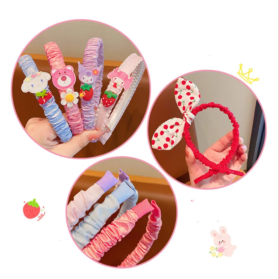 3Pcs/Set Children Cute Colors Cartoon Flower Hairbands Headwears Girls Lovely Sweet Hair Hoop Headbands Kids Hair Accessories