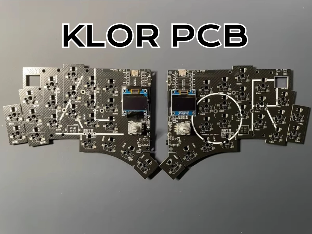

KLOR PCB Голая пластина Разделенная клавиатура Аксессуар DIY KLOR Пластина позиционирования клавиатуры Клавиатура Замена запасных частей (не предварительно сборка)