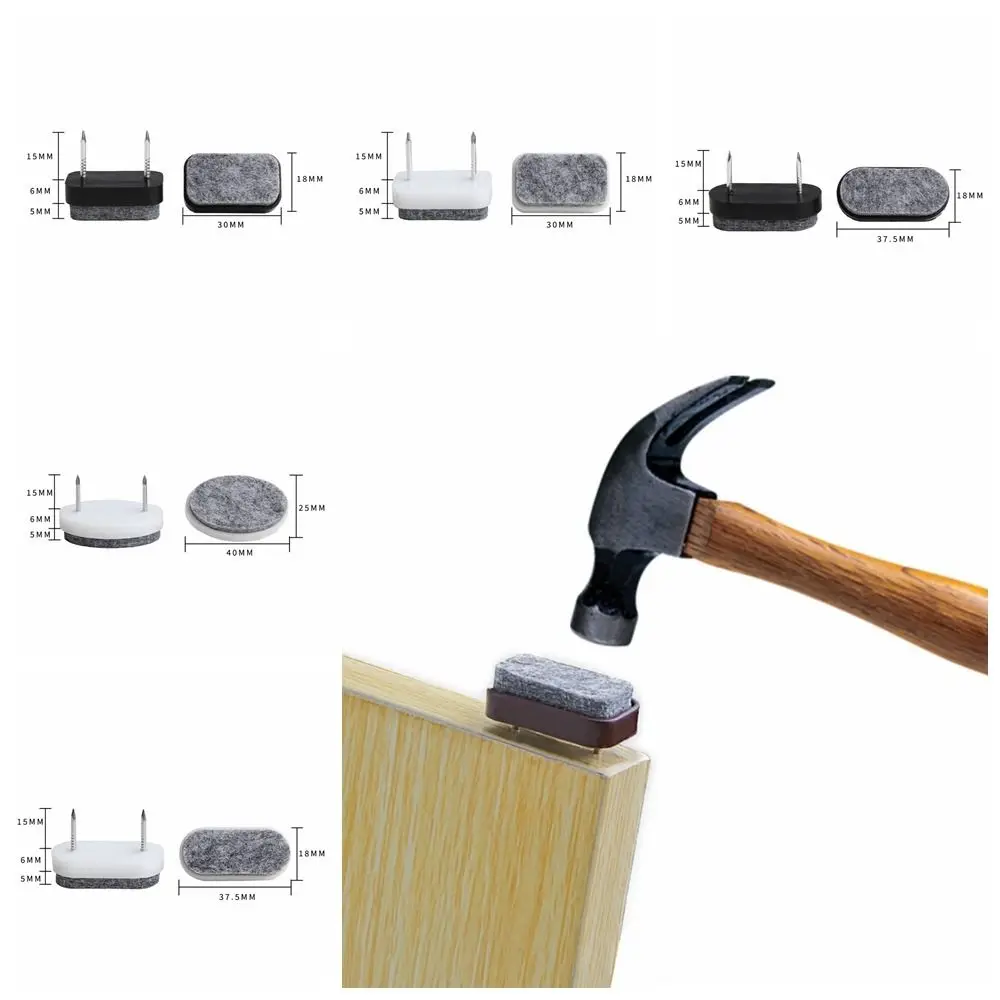10pcs/set Practical DIY Felt Pads Moisture-proof Thicken Sofa Foot Nail Felt Non-slip Scratch Protector Mat Scratch Protector