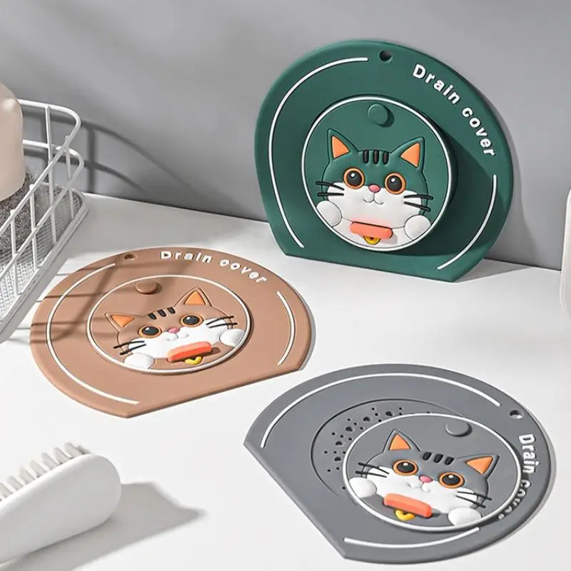 /Kb/Floor Drain Cover Reusable Drain Stopper Sewer Pipe Cover Anti-Odor Bathtub Shower Drain Plug Universal -proof