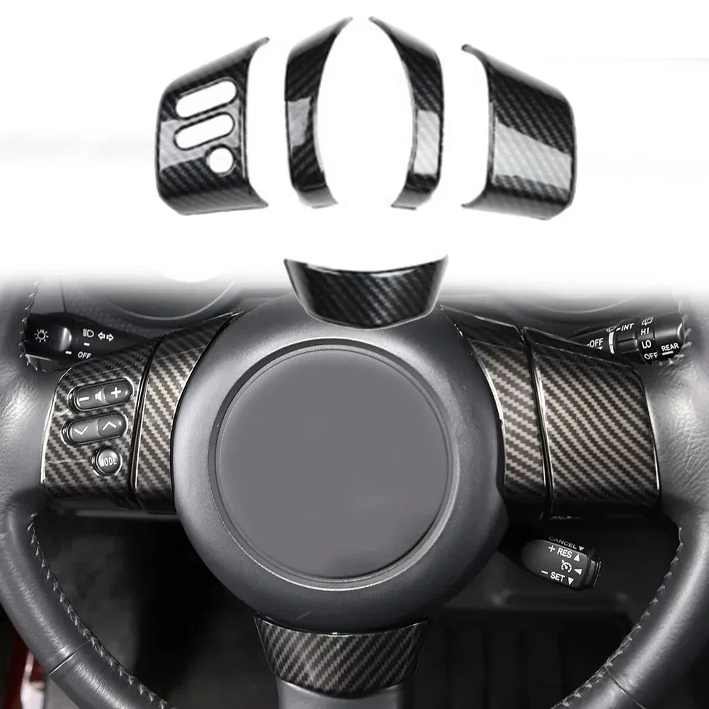 Abaiwai Steering Wheel Abs Carbon Fiber 3d Trim Bezel For Toyota Fj Cruiser 2007-2021 Car Styling Interior Decoration