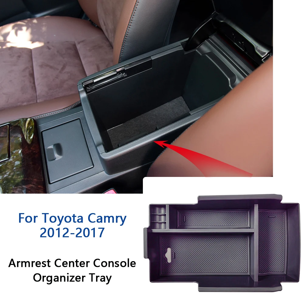 

For Toyota Camry XV50 2012 2013 2014 2015 2016 2017 Armrest Center Console Organizer Tray Storage Box Car interior Accessories