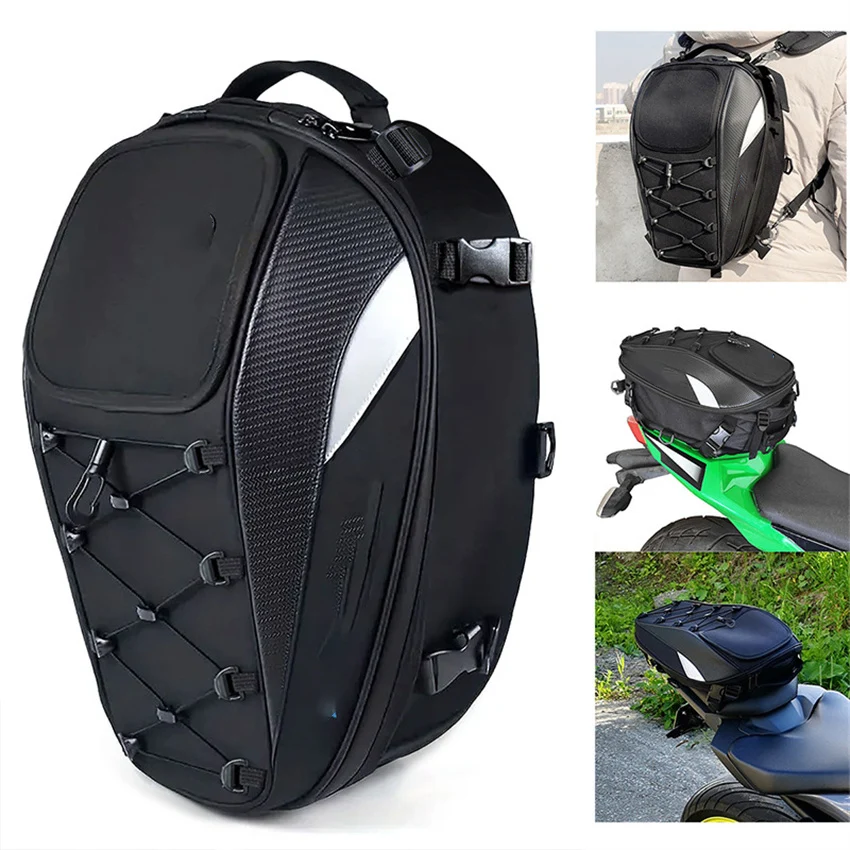

Multifunction Motocentric Large Capacity Motorcycle Rider Riding Tail Bag Backpack Bag Waterproof Moto Rear Seat Bag 37L
