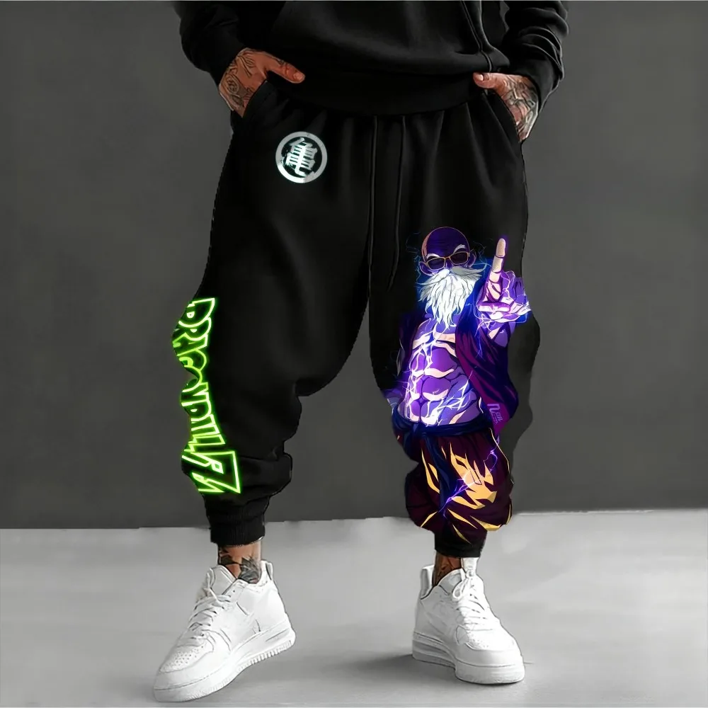 Dragon Ball 2025 Herfst/Winter Heren Puur Katoen Joggingbroek Mode Animatie Afdrukken Losse Dagelijkse Slijtage Casual Hiphop Broek