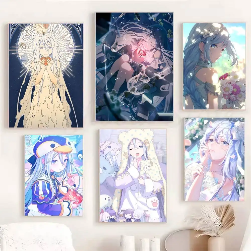 Anime Cartoon Game P-Project S-Sekai Yoisaki Kanade Posters Fancy Wall Sticker for Living Room Bar Decoration Wall Decor