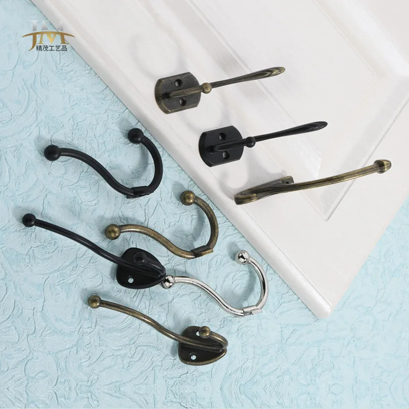 Hardware new Chinese style antique black clothes cabinet hook wardrobe fancy clothes hook