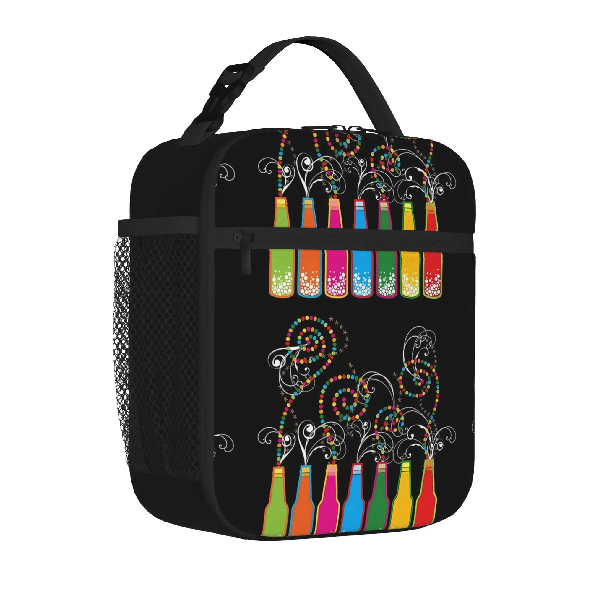 1 Piece Zipper Closure Bottles Bubbly Storage Bag Pocket Back To School School Lunch Food Box Reusable For Lunch Food Bag