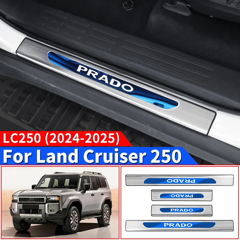 For Toyota Land Cruiser 250 2024 2025 Prado LC250 1958 First Edition FJ250 Threshold Pedal Decoration Strip,Upgraded Accessories