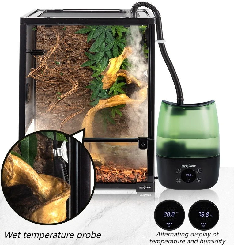 Large Capacity Reptile Humidifier Intelligent Adjustable Silent Lizard Humidifiers Tree Frog Terrarium Nebulizer Reptile Sprayer