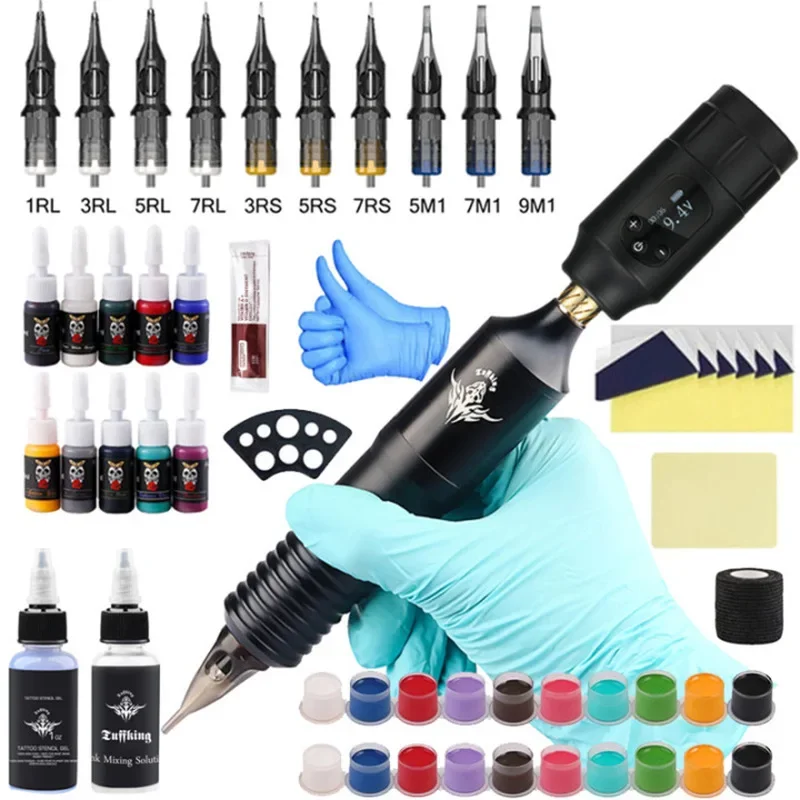 Kit complet de machine d'alimentation de tatouage sans fil, stylo pour Android, EyeblogugMicropigmentation, Yd, judas, ensemble LED pour débutants