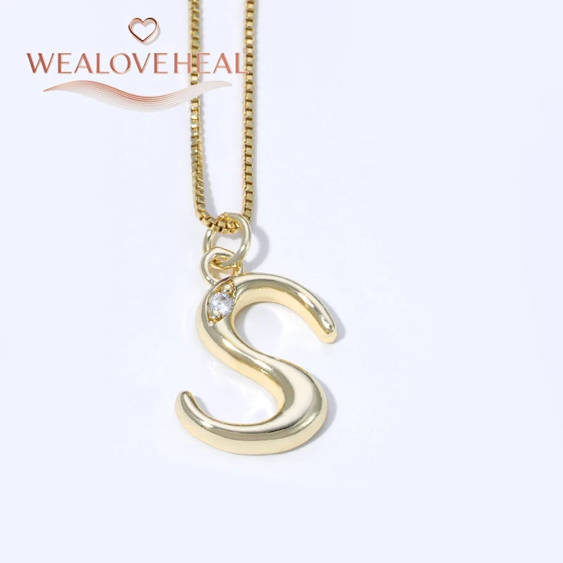 muttertagsgeschenk，Luxuriöse Halskette mit Initialen von A bis Z aus 18 Karat vergoldetem Messing, glänzender CZ-Buchstabenanhänger, minimalistischer Alphabet-Schmuck für Frauen, individuelles Namensgeschenk – Detail 37