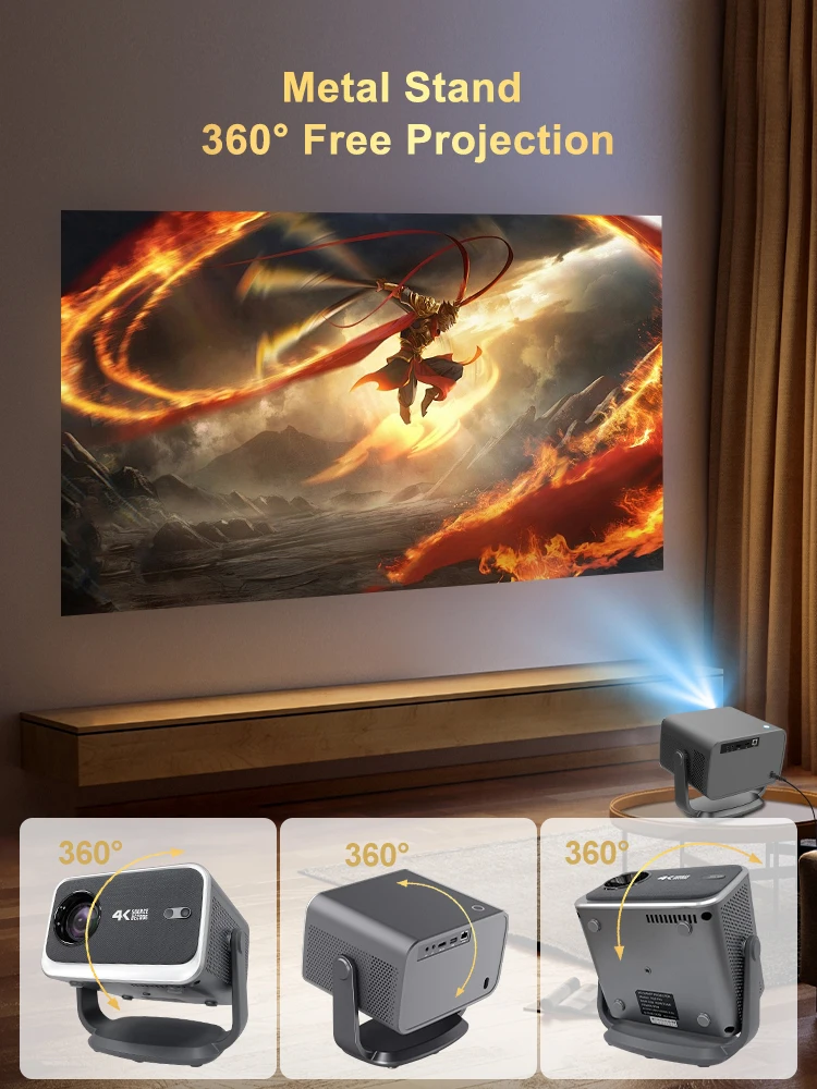 Original Smart Video Projector 500 Ansi Auto Focus 2GB+8GB Android
