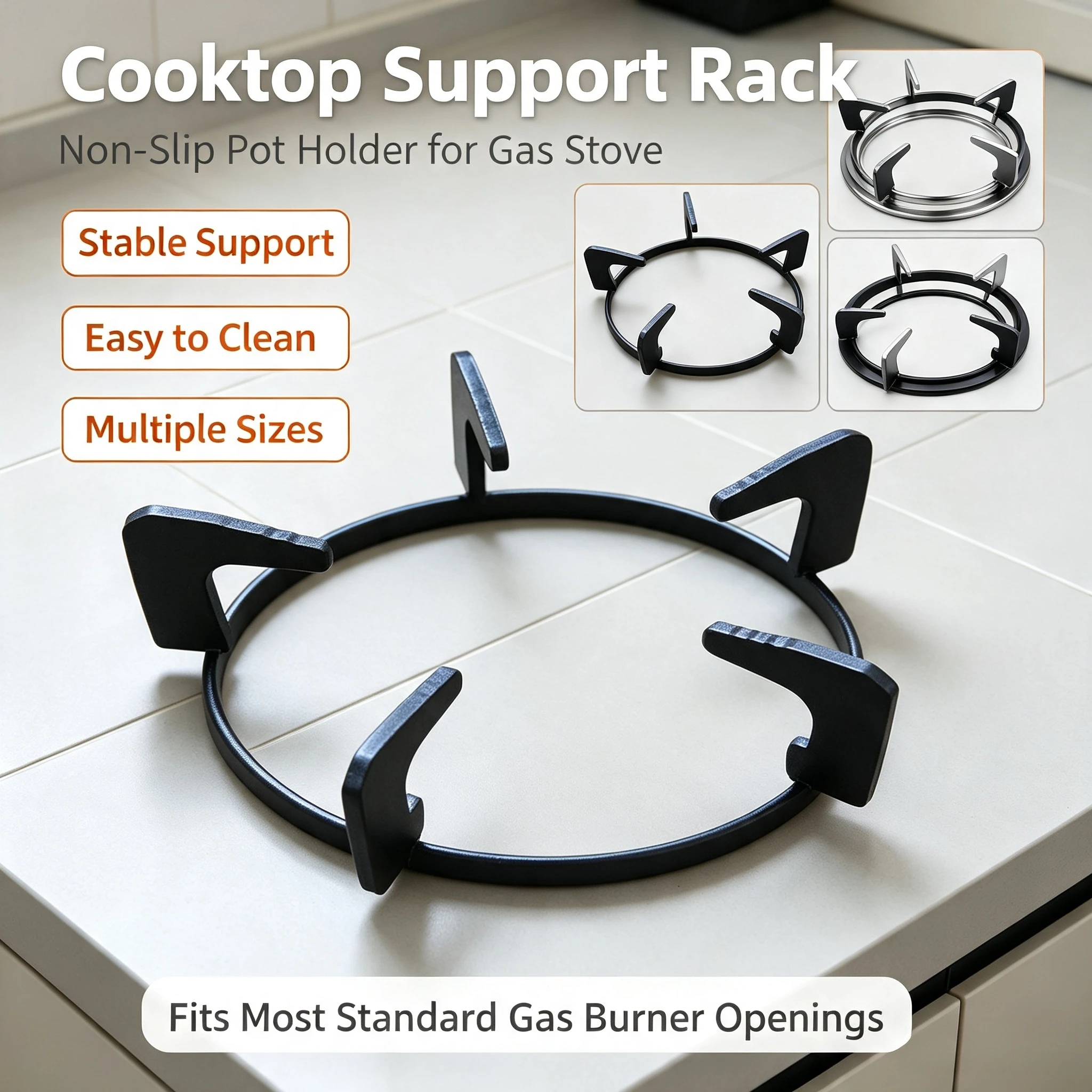 Gas stove bracket Embedded desktop pot rack Anti-skid stove rack, rack bracket, gas stove accessories