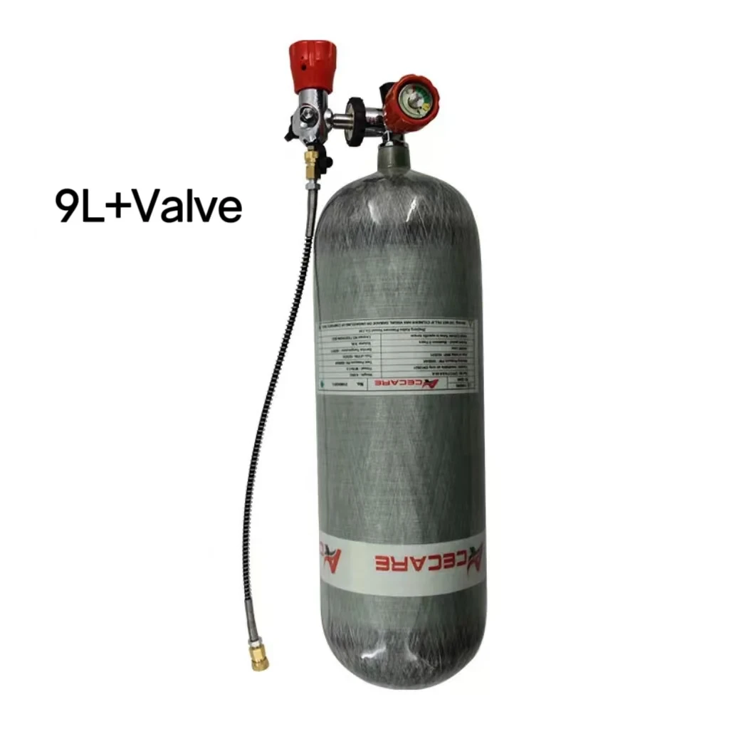 Acecare 9L CE Carbon Fiber Scuba Diving Tank Bottle 30Mpa 300Bar 4500psi with Valve Fill Station For Scuba Diving  M18*1.5