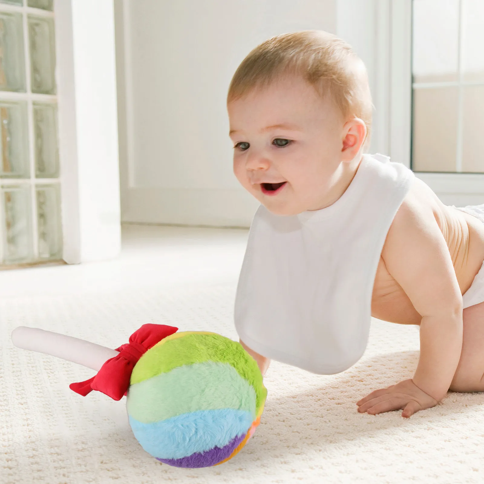 

Candy Lollipop Shaped Pillow Soft Rainbow Throw Cushion Decorative Bed Sofa Cushion Red Bow Kids Room Decor Funny 3D Candy