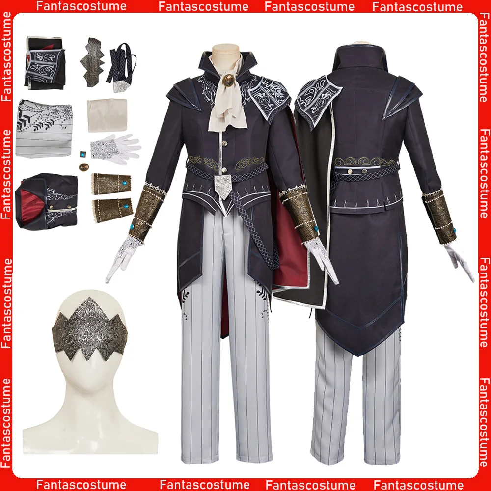 

Bathory Cosplay Costume Game Fantasia Disguise Women Coat Shirt Headband Gloves Uniform Outfits Halloween Carnival Party Suit