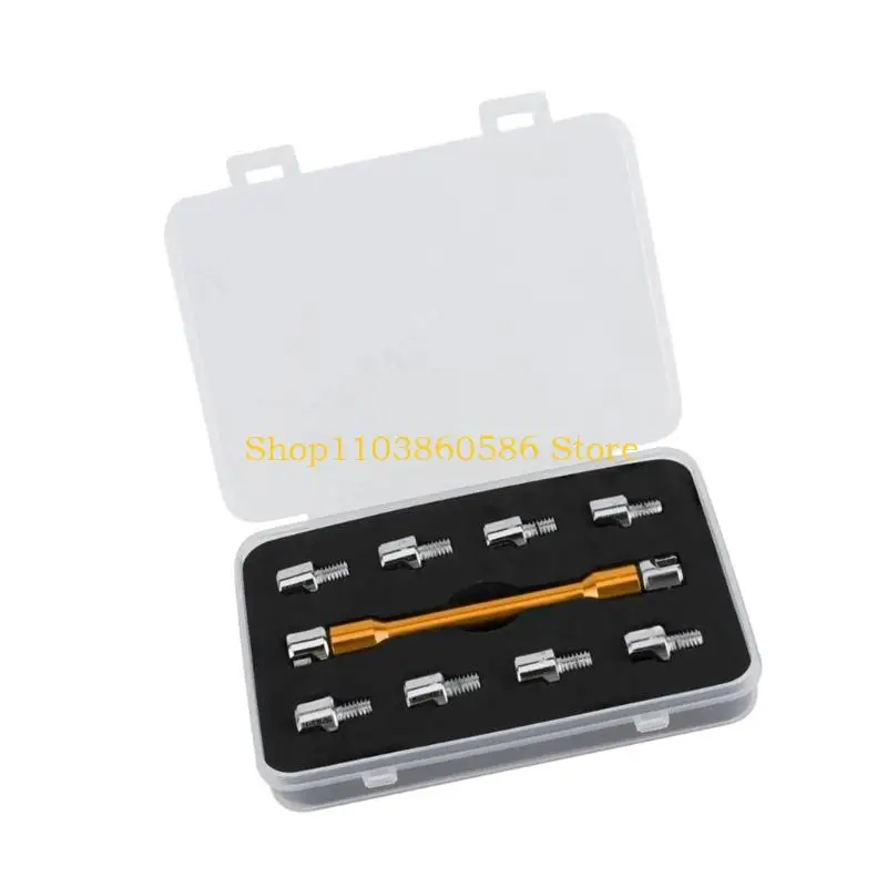 242A Premium Spoke Wrench Kit for Motorcycle Maintenance Handles 5.0mm to 6.8mm Spokes Metal Material Easy to Transport