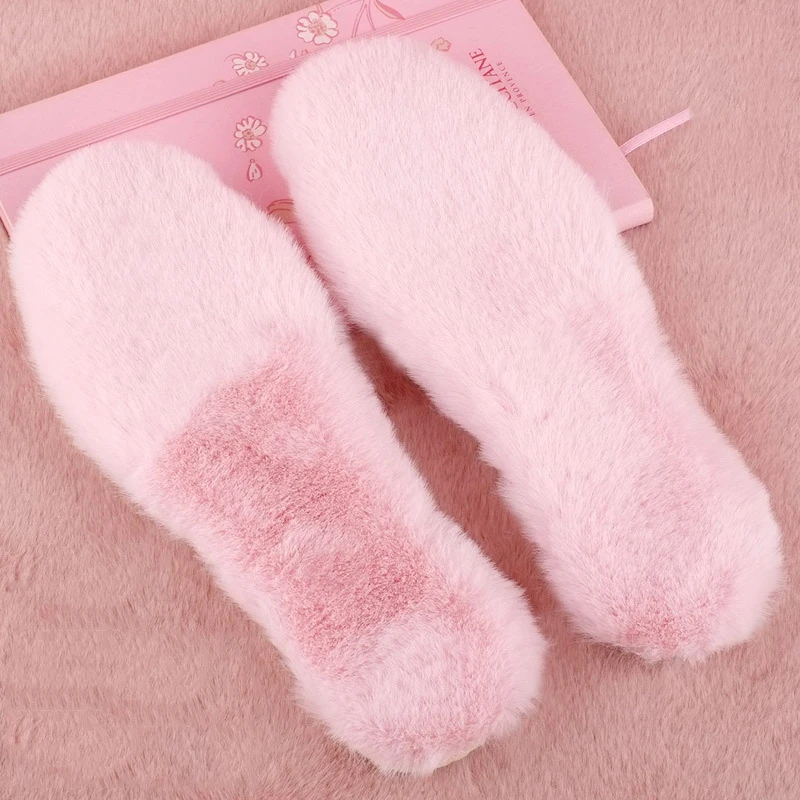 1 пара зимних термоподушечек для обуви, вставки для мужчин и женщин, спортивная обувь, плюшевая стелька, хлопковая стелька, стельки из искусственного кроличьего меха