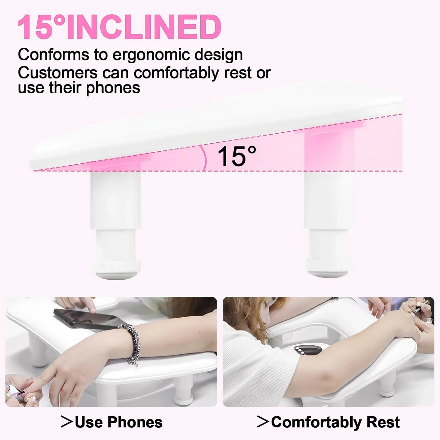 حار مسمار الذراع الراحة U على شكل قابل للتعديل ارتفاع مسمار وسادة اليد ل مانيكير اليد الراحة لينة ستوكات بولي Leather الجلود لصالون الأظافر