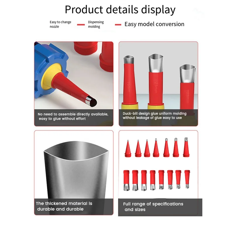 ABLG 27-delige kalefateren mondstukapplicator met basis Roestvrij staal Caulking Finisher Kit Afwerkingsgereedschap Aanrechtverbinding