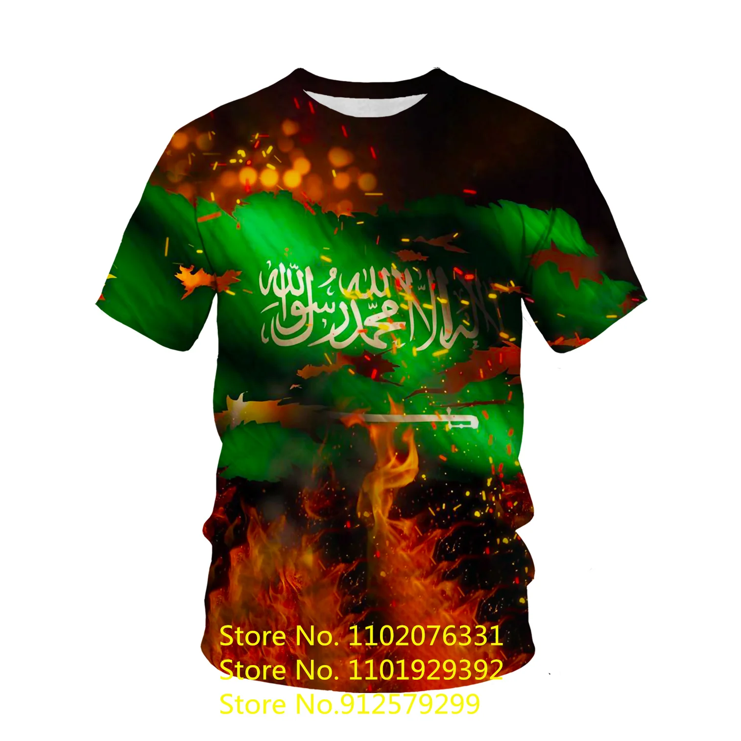 Hot Selling Men\'s T Shirts Saudi Arabia Flag 3D T-shirt Summer Casual Tops Fashion O-neck Short Sleeve Street Streetwear Tee