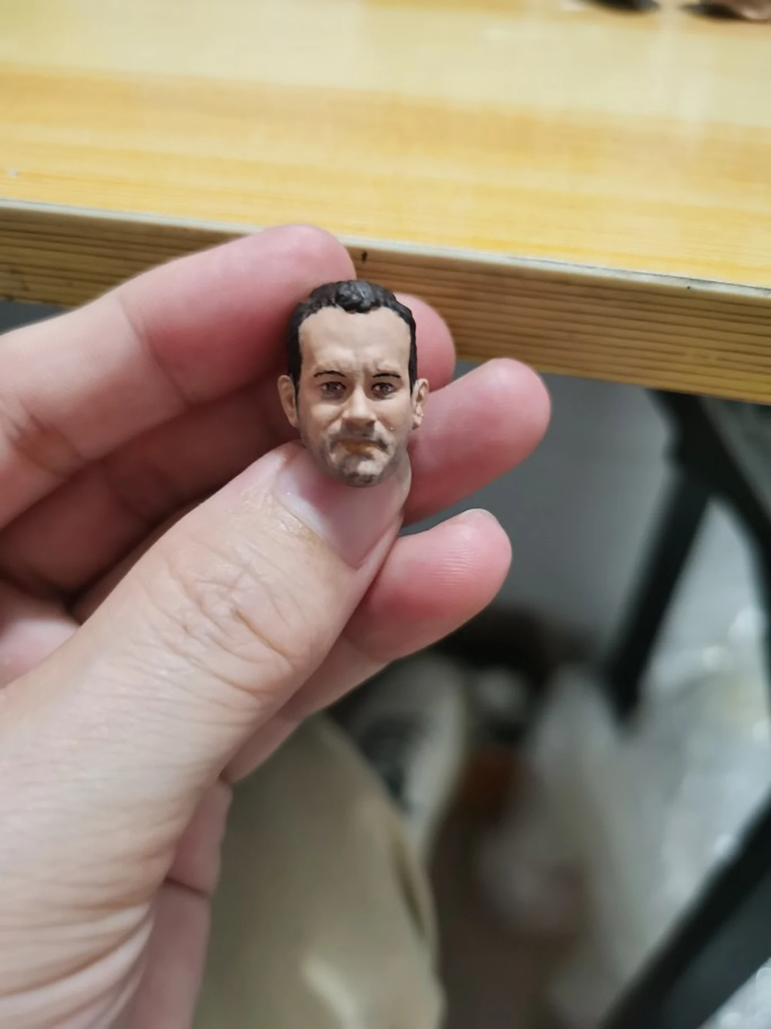 

1/12 Scale Painted Captain Miller Tom Hanks Head Carving Sculpt Model Toys