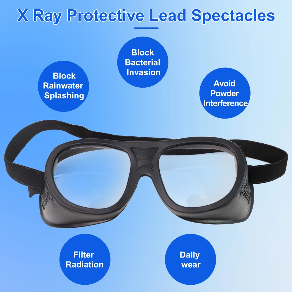 Genuine Nuclear Radiation Protective 0.5/0.75mmpb Lead Glasses X-ray Gamma Ray Protection Sports Type Lead Spectacles